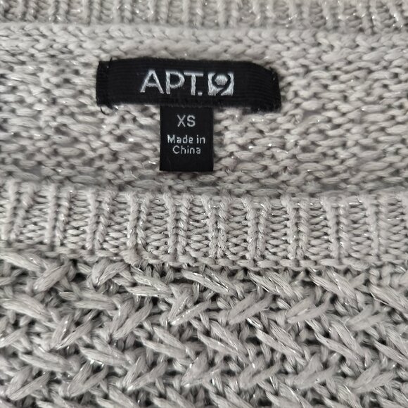 ATP 9 Sweater Size XS Grey Sparkly Long Sleeve #CozyChic # Backtoschool - Picture 3 of 7